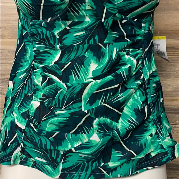 Tropical Escape Tie Front Tankini Swim NWT - Picture 2 of 3